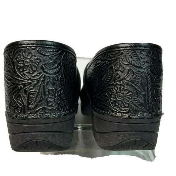 Dasnko XP 2.0 Black Floral Tooled Clogs Shoes Size 42 EU 11.5 12 US - Picture 4 of 12